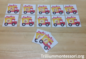 Valentine Vehicles Alphabet Cards